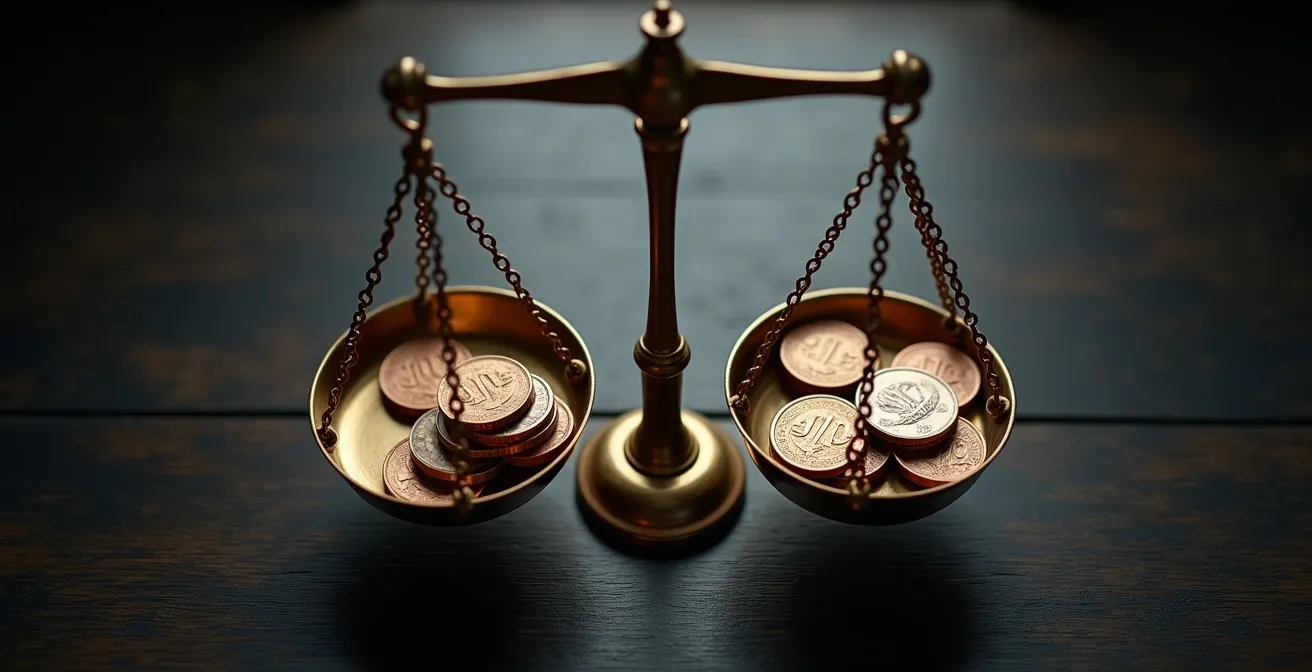 Graphique comparatif illustrant visuellement la différence de charges sociales entre TNS et assimilé salarié