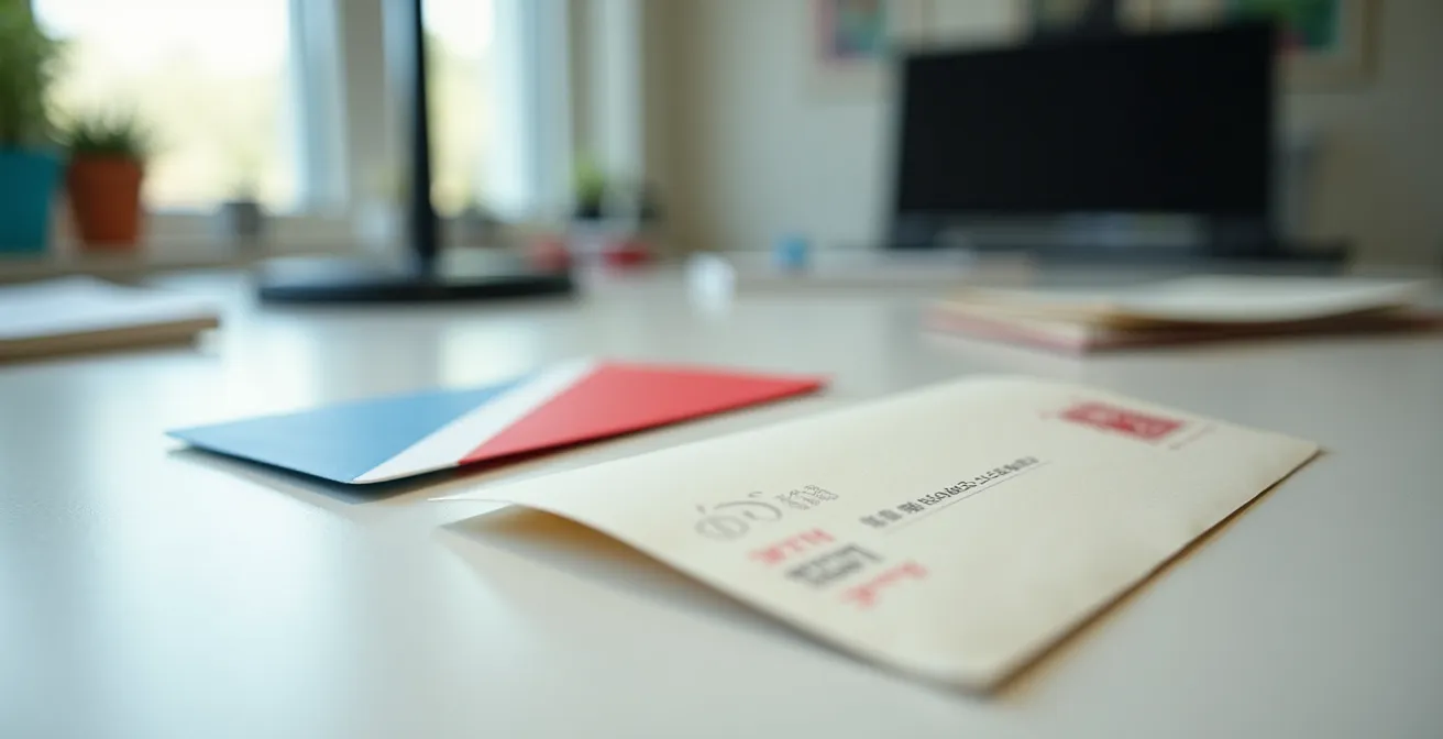 Comparaison visuelle entre un vrai courrier officiel et un faux courrier d'arnaque aux registres