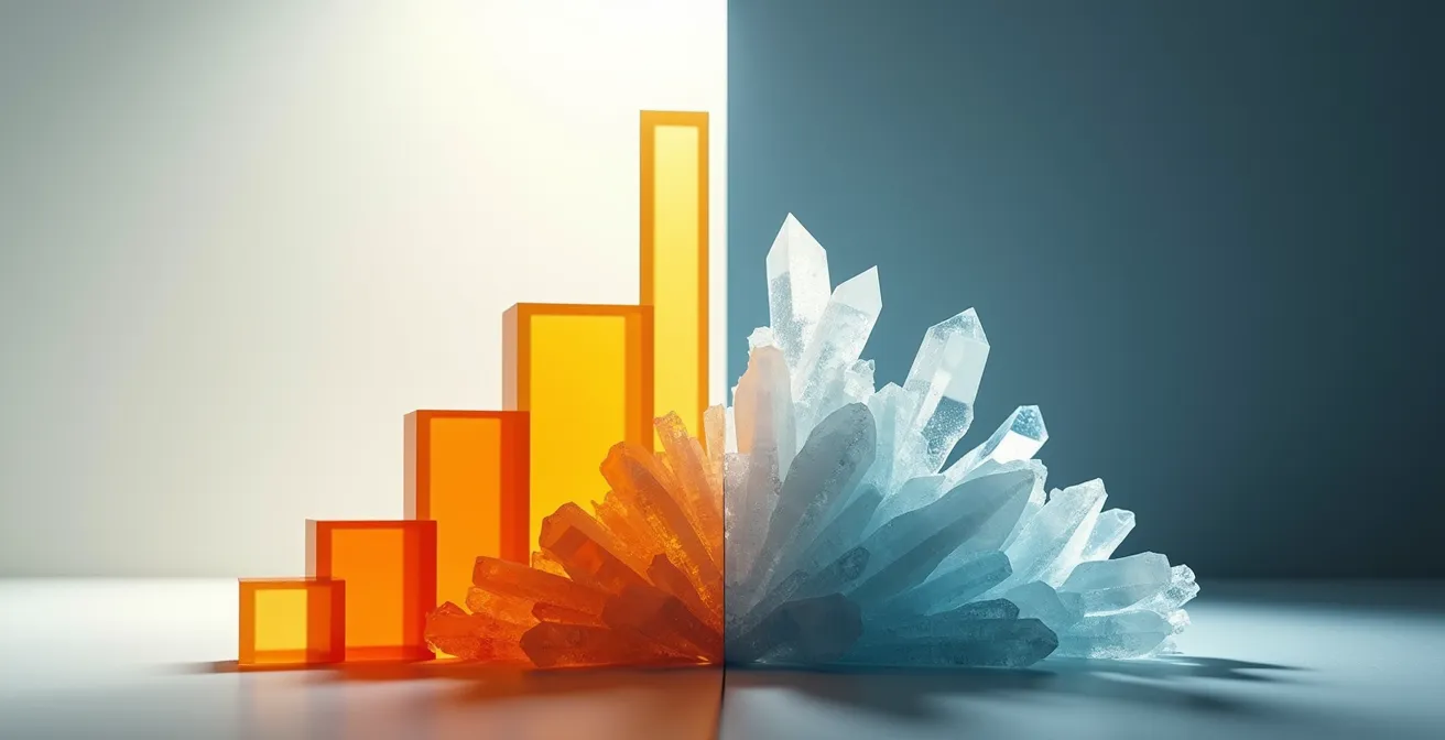 Graphique abstrait montrant la corrélation inverse entre notoriété et coût d'acquisition client